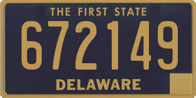 DE license plate 672149
