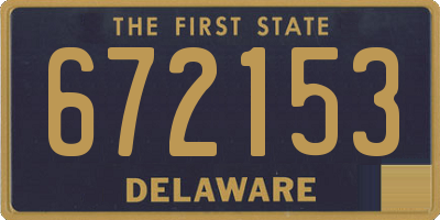 DE license plate 672153