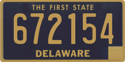 DE license plate 672154