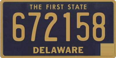DE license plate 672158