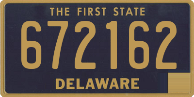 DE license plate 672162