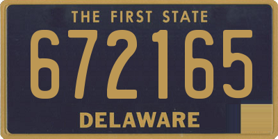 DE license plate 672165