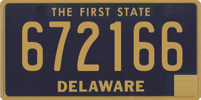 DE license plate 672166