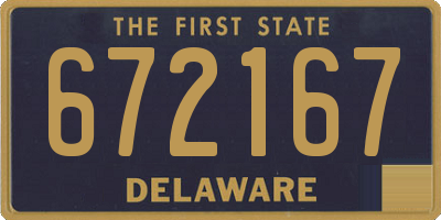 DE license plate 672167