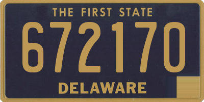 DE license plate 672170
