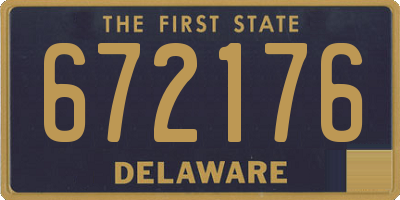 DE license plate 672176