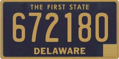 DE license plate 672180
