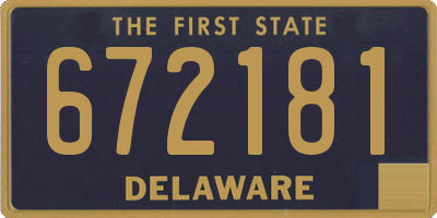 DE license plate 672181