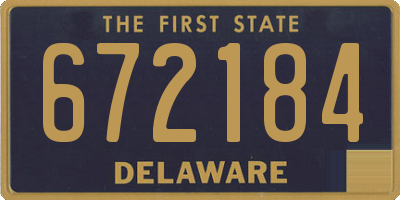DE license plate 672184