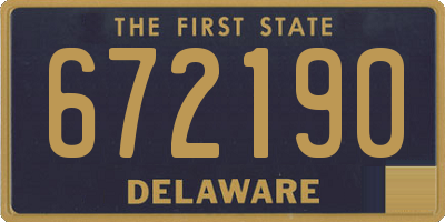 DE license plate 672190
