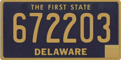 DE license plate 672203