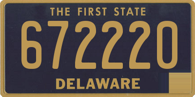 DE license plate 672220