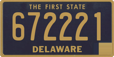DE license plate 672221