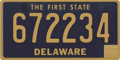 DE license plate 672234