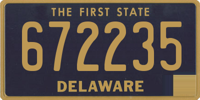 DE license plate 672235