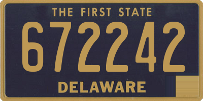 DE license plate 672242
