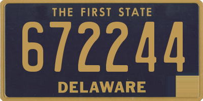DE license plate 672244