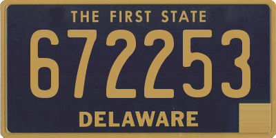 DE license plate 672253