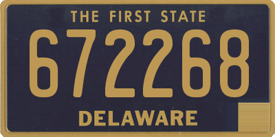 DE license plate 672268