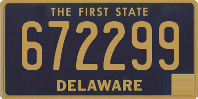 DE license plate 672299
