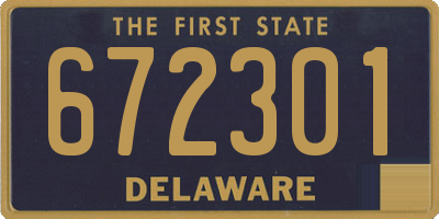 DE license plate 672301