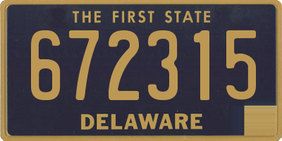 DE license plate 672315