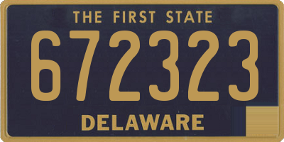 DE license plate 672323
