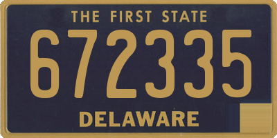 DE license plate 672335