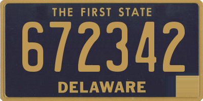 DE license plate 672342