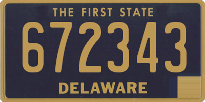 DE license plate 672343