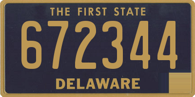 DE license plate 672344