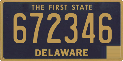 DE license plate 672346