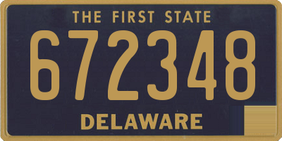 DE license plate 672348