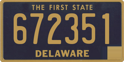 DE license plate 672351