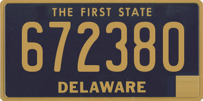 DE license plate 672380