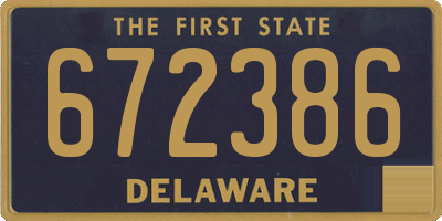 DE license plate 672386