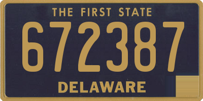 DE license plate 672387
