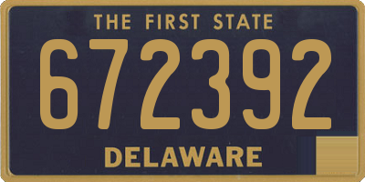 DE license plate 672392