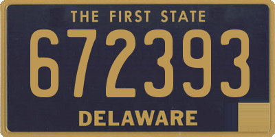 DE license plate 672393