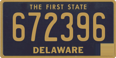 DE license plate 672396