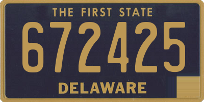 DE license plate 672425