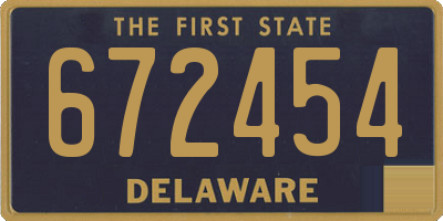 DE license plate 672454