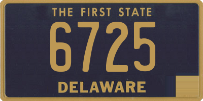 DE license plate 6725