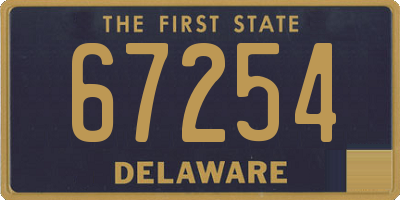 DE license plate 67254