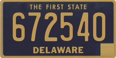 DE license plate 672540