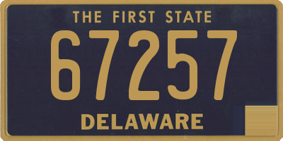 DE license plate 67257