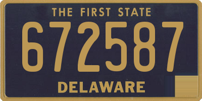 DE license plate 672587