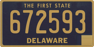 DE license plate 672593