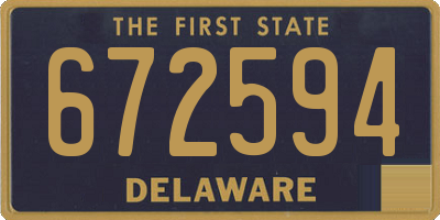 DE license plate 672594