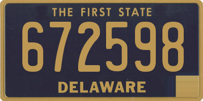 DE license plate 672598